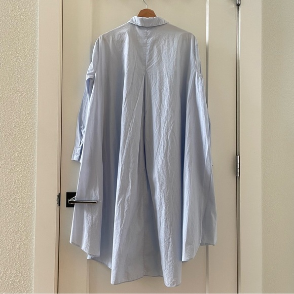 Zara High Low Shirt Dress Light Blue Size XS - Picture 2 of 6
